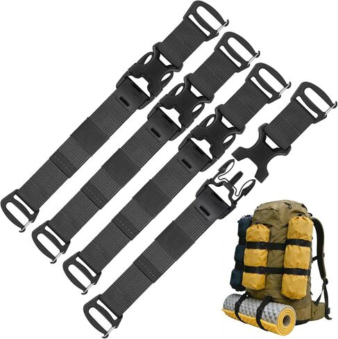 MOLLE Tactical Backpack Straps Rush Tier System Molle Attachment for Gear & Rucksack, Adjustable 7-23" Tie Down Straps,Heavy Duty 1000D Nylon Attachment Strap Accessories in Saudi Arabia