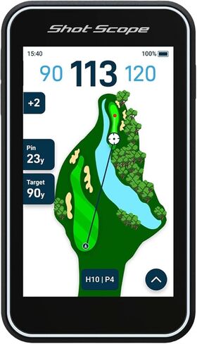 Shot Scope H50 (2026 Model) Handheld Golf GPS Bundle - 42,000 Courses, Green Contour Maps, F/M/B & Hazard Distances with PlayBetter 5000mAh Portable Charger - Lightweight Magnetic Golf GPS Device in Saudi Arabia