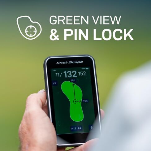 Shot Scope H50 (2026 Model) Handheld Golf GPS Bundle - 42,000 Courses, Green Contour Maps, F/M/B & Hazard Distances with PlayBetter 5000mAh Portable Charger - Lightweight Magnetic Golf GPS Device in Saudi Arabia