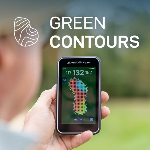Shot Scope H50 (2026 Model) Handheld Golf GPS Bundle - 42,000 Courses, Green Contour Maps, F/M/B & Hazard Distances with PlayBetter 5000mAh Portable Charger - Lightweight Magnetic Golf GPS Device in Saudi Arabia