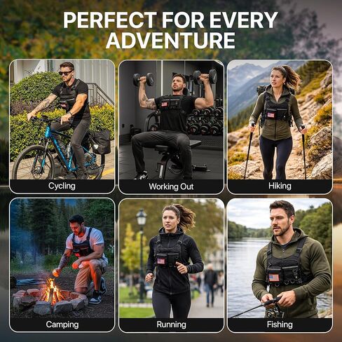 Running Chest Pack for Men & Women with Gun Holster, Tactical Chest Rig & Running Bag, Concealed Carry Chest Bag & Chest Pack, RFID Blocking EDC for Hiking & Outdoor Sports in Saudi Arabia