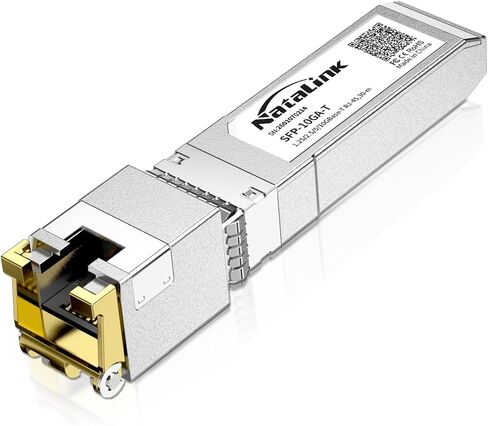 جهاز إرسال واستقبال 10G SFP+ إلى RJ45، وحدة نحاس SFP إلى إيثرنت للتفاوض التلقائي تدعم 10G/5G/2.5G/1.25G لـ Cisco/Ubiquit/TP-Link/Netgear/D-Link/Mikrotik/Unifi/Brocade/Broadcom (عبوة واحدة، 30 مترًا) in Kuwait