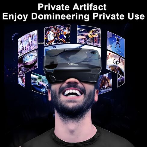 3D VR Headset, Virtual Reality Glasses Headset Helmets, Compatible with 5.0-7.0 inch with Controller, for Mobile Games & Movies(Black) in Saudi Arabia