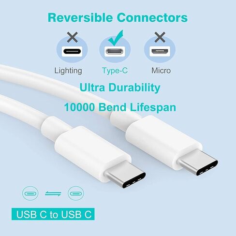 شاحن سريع لهاتف iPhone 17 16 15، 3 عبوات USB C iPad Charge PD شاحن سريع بطول 6 أقدام USBC إلى النوع C i سلك كابل شحن للهاتف iPhone 17 Air/Pro/Pro Max/16 Pro/Plus/15/15 Pro/Pro Max، iPad Pro in Kuwait