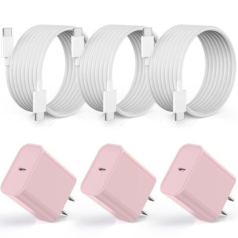 شاحن سريع لهاتف iPhone 17 16 15، 3 عبوات USB C iPad Charge PD شاحن سريع بطول 6 أقدام USBC إلى النوع C i سلك كابل شحن للهاتف iPhone 17 Air/Pro/Pro Max/16 Pro/Plus/15/15 Pro/Pro Max، iPad Pro in Kuwait