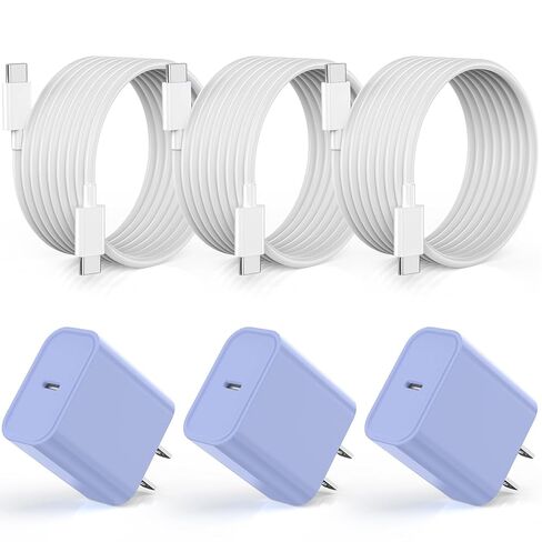 شاحن سريع لهاتف iPhone 17 16 15، 3 عبوات USB C iPad Charge PD شاحن سريع بطول 6 أقدام USBC إلى النوع C i سلك كابل شحن للهاتف iPhone 17 Air/Pro/Pro Max/16 Pro/Plus/15/15 Pro/Pro Max، iPad Pro in Kuwait