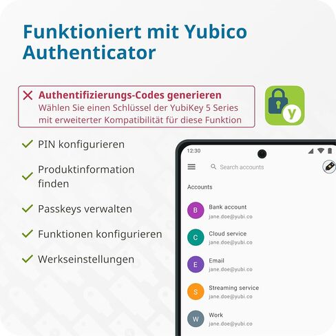 Yubico - حزمة مفتاح الأمان NFC (USB-A وUSB-C) - التوافق الأساسي - مفتاح الأمان ومفتاح المرور للمصادقة متعددة العوامل (MFA)، الاتصال عبر USB أو NFC، معتمد من FIDO in Kuwait