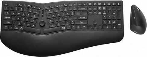 Perixx Periduo-614US, Wireless Quiet Ergonomic Keyboard and Vertical Mouse Combo - Adjustable Palm Rest - Laptop X Type Scissor Keys - Rechargeable Feature - US English in Saudi Arabia