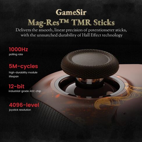 GameSir G7 Pro Wired Xbox Controller for Series X|S, Wireless PC Gamepad, TMR Joysticks, Hall Effect Triggers, 1000Hz Polling Rate (PC), Dragon’s Dogma II Edition, Charging Dock in Saudi Arabia