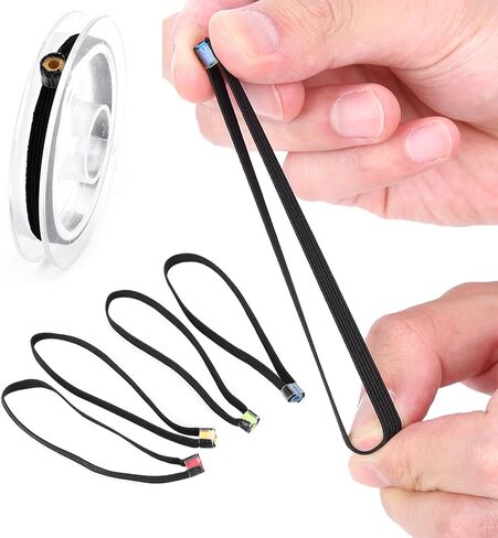 Tippet Rings 4Pcs, Elastic Fabric Fishing Tippet Spool Ring, Lightweight Fly Fishing Tippets Holder Easy Carry, Suitable for Many Kinds of Fishing Line, Long 3.35in in Saudi Arabia