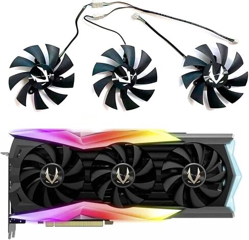 مروحة تبريد بطاقة الرسومات GA92S2U RTX2080 Super 2080Ti مقاس 87 مم لألعاب ZOTAC GeForce RTX 2080 2070 2080 Ti AMP Extreme GPU Fan (3FAN) in Kuwait