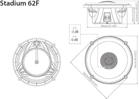 JBL Stadium 62F 6.5" 2-Way Car Speakers 255W Peak + A65S 6.5" Speaker Adapter in Saudi Arabia