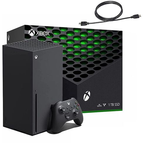 Microsoft Xbox Series X 1TB Gaming Console Console + 1 Wireless Controller - Backward Compatible with Thousands of Games, Fine-Tuned Performance, True 4K Gaming, Up to 120 FPS - HDMI_Cable (Renewed) in Saudi Arabia