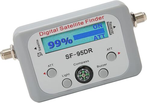 Digital Satellite Finder, Electronic Buzzer Fast Adjustment Satellite Signal Meter Portable 950 to 2150MHz with Compass for Outdoor in Saudi Arabia