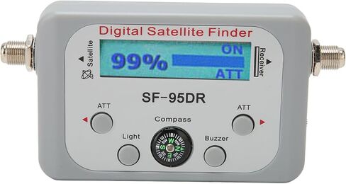 Digital Satellite Finder, Electronic Buzzer Fast Adjustment Satellite Signal Meter Portable 950 to 2150MHz with Compass for Outdoor in Saudi Arabia