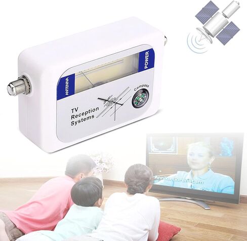 Pissente Digital TV Signal Finder Antenna Signal Finder Strength Meter with Backlight Function, for Remote Antennas and Terrestrial TV in Saudi Arabia