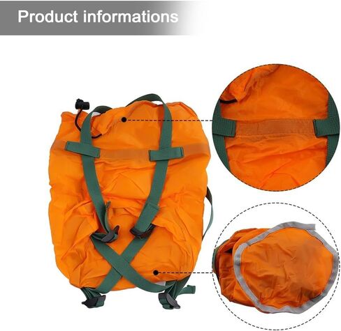 Compression Stuff Sack for Camping and Hiking Outdoor Bag Storage Sack Silicon Coated Nylon with Reinforced Seams and Drawstring Closure(Orange) in Saudi Arabia