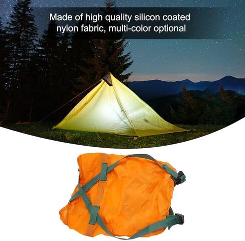 Compression Stuff Sack for Camping and Hiking Outdoor Bag Storage Sack Silicon Coated Nylon with Reinforced Seams and Drawstring Closure(Orange) in Saudi Arabia