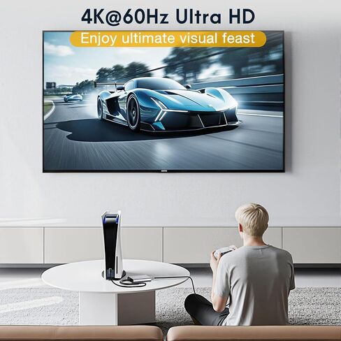 HDMI to USB C Adapter 4K 60Hz Portable Monitor, Unidirectional HDMI Male (Source) to USB C Female (Display) Adapter for AR Glasses XREAL One、Air 2 Pro/VITURE Pro/RayNeo Air 2s/Rokid,Switch,PS4/5,Xbox in Saudi Arabia