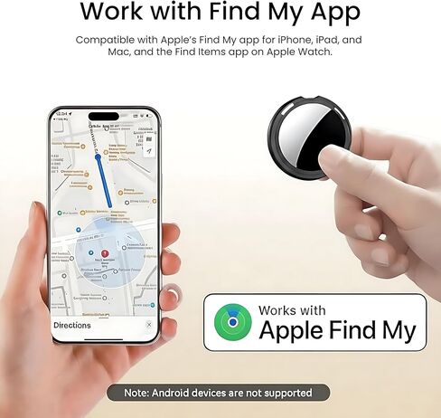 4 عبوات من علامات التعقب [معتمدة من Apple MFi] تعمل مع Apple Find My (iOS فقط) علامات بلوتوث الذكية مفتاح البحث عن العناصر المقاومة للماء وتتبع البطارية القابلة للاستبدال في جميع أنحاء العالم لمحفظة الحيوانات الأليفة وحقيبة الظهر والكلاب والأمتعة in Kuwait
