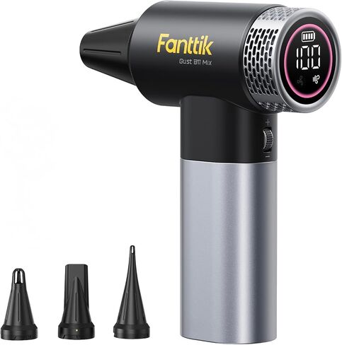 Fanttik Gust B11 Mix 110000RPM Compressed Air Duster, 2-in-1 Electric Air Duster & Portable Fan, 100 Stepless Gears, One-Tap Booster, Rechargeable Dust Blower for PC, Electronics, Outdoor Cooling in Saudi Arabia