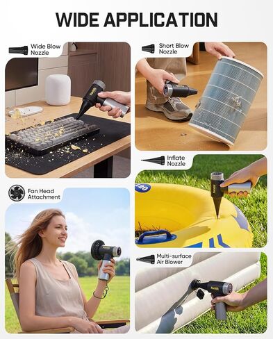 Fanttik Gust B11 Mix 110000RPM Compressed Air Duster, 2-in-1 Electric Air Duster & Portable Fan, 100 Stepless Gears, One-Tap Booster, Rechargeable Dust Blower for PC, Electronics, Outdoor Cooling in Saudi Arabia