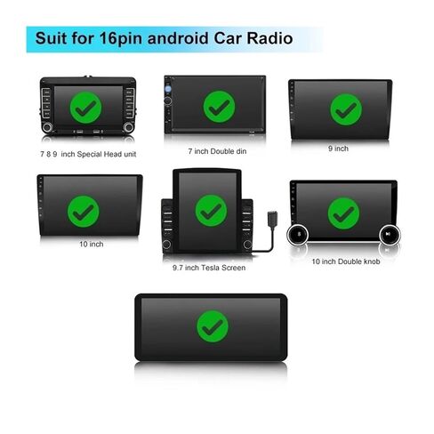 أندرويد سيارة راديو صندوق فك 16pin ستيريو سلك تسخير التوصيل محول كابل الطاقة متوافق مع بنز NTG 4.0 A/B/C/E/G/ML/CLA/GLA/GL in Saudi Arabia