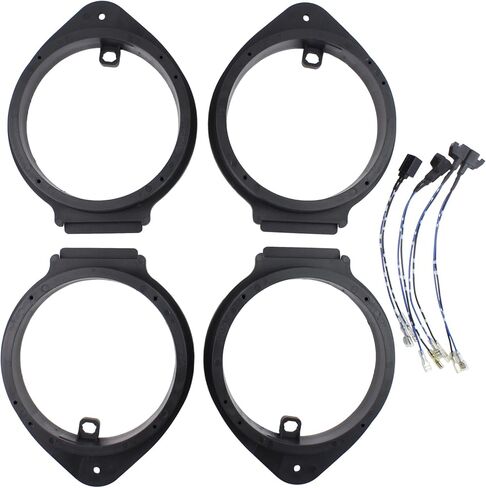 Front and Rear 6.5 Inch Door Speaker Adapter Spacer Ring with Wiring Harness Plug for Chevrolet Silverado Suburban Blazer Camaro GMC Sierra Savana Yukon XL Canyon Buick Cadillac Escalade in Saudi Arabia