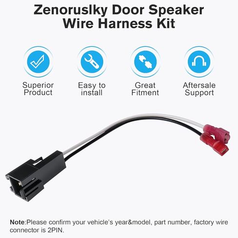 Speaker Wiring Harness Adapter Compatible with 97-06 Jeep Wrangler TJ,Dodge RAM Avenger Caravan 98-07,Chrysler Voyager Sebring 95-04,72-6512 Car Door Speaker Wire Harness Connector Kit in Saudi Arabia