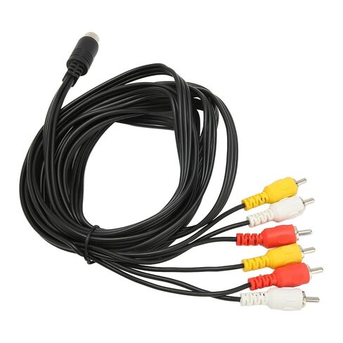 SUNGOOYUE Mini DIN to 6 Cable, Clear Signal Audio Video Composite Wire with 3 Color Connectors, for Digital Camcorders Satellite Receivers DVD Players PC TV Output in Saudi Arabia