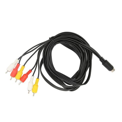 SUNGOOYUE Mini DIN to 6 Cable, Clear Signal Audio Video Composite Wire with 3 Color Connectors, for Digital Camcorders Satellite Receivers DVD Players PC TV Output in Saudi Arabia