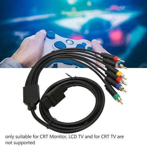 RGB RGBS Composite Cable Cord, High Flexibility Soft Multifunctional AV Cable with 4 BNC Heads, for NGC N64 SFC Game Console Accessories in Saudi Arabia