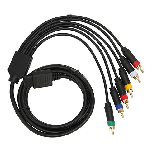 RGB RGBS Composite Cable Cord, High Flexibility Soft Multifunctional AV Cable with 4 BNC Heads, for NGC N64 SFC Game Console Accessories in Saudi Arabia
