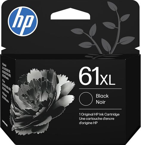 حبر HP 61XL أسود عالي الإنتاجية | يعمل مع DeskJet 1000، 1010، 1050، 1510، 2050، 2510، 2540، 3000، 3050، 3510؛ الحسد 4500، 5530؛ أوفيس جيت 2620، 4630 | C0PA4AN CH563WN|قد تختلف التعبئة والتغليف in Kuwait