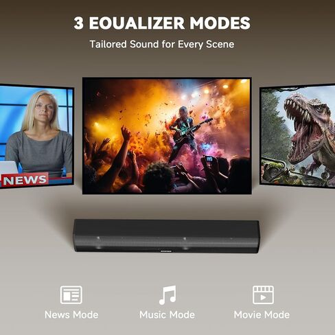 Home Theater Sound Bar Subwoofer, Sound Bar Bluetooth Surround Speakers, TV Speakers Sound Bars Bluetooth Hdmi(ARC) Optical Coaxial AUX USB 2.1ch Home Audio Sound System TV PC Wall MountS, Black in Saudi Arabia