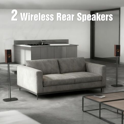Flagship 5.3.4 Surround Sound System with Dolby Atmos, Soundbar with 2 Wireless Surrounds, 28Hz BassCoupling Tech, 800W Home Theater Sound Bar for Smart TV w/eARC, BT 5.4, Color: Brown in Saudi Arabia
