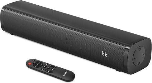 2.1ch Small Sound Bars for TV with 6 Levels Voice Enhancement, Built-in Subwoofer, 16 Inches Bluetooth 5.3 Soundbar Speakers with Optical/AUX/USB Connection, S100 in Saudi Arabia