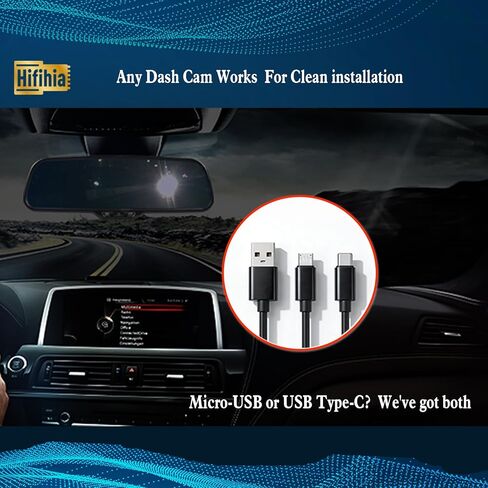 7-Pin Type Dash Cam Power Adapter for Honda (Ridgeline, Passport, Pilot, CRV, HRV, Insight, Odyssey, Clarity) & Acura (ILX, MDX). Connects to Rearview Mirror Plug & Play. in Saudi Arabia