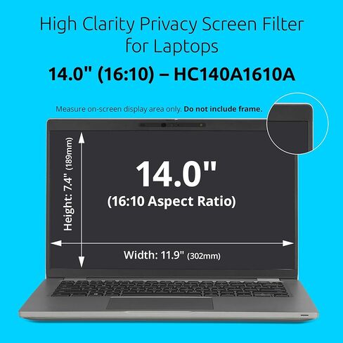 Kensington High Clarity Privacy Screen for 27 inch 16:9 Widescreen Monitor, Easy Installation Computer Privacy Filter for Desktop, 2H hardness Protection, Compatible with LG Samsung Dell, HC270A169A in Saudi Arabia