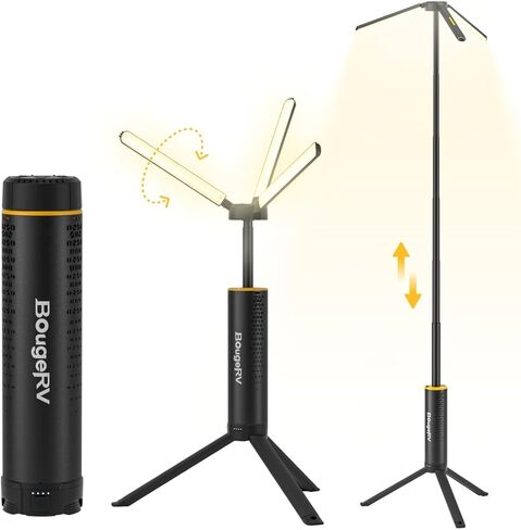 BougeRV Telescopic Camping Light, 15600mAh Rechargeable Lantern, Portable Camping Light, 1000x3 Lumens Rotatable Camping Light for Tent, Emergency, Outdoor, IPX5 Water Resistant(2026 New) in Kuwait