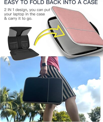 Laptop Sun Shade, Fits 13-16 inch Laptop, UV-Heat Reflective & Water-Resistant Material, Easy to Carry Computer Case for Working Outside,Travel, Beach (Pink) in Saudi Arabia