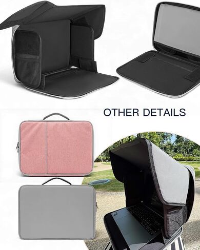 Laptop Sun Shade, Fits 13-16 inch Laptop, UV-Heat Reflective & Water-Resistant Material, Easy to Carry Computer Case for Working Outside,Travel, Beach (Pink) in Saudi Arabia