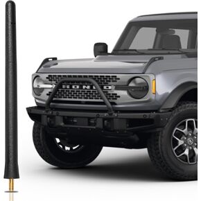 KSaAuto Accessories for Ford F150 2009-2026, F250 F350 2017-2026, Bronco 2021-2024, 13 Inch Flexible Rubber Ford Truck Replacement Antenna Car Radio FM/AM Reception, Black, KF-1 in Saudi Arabia