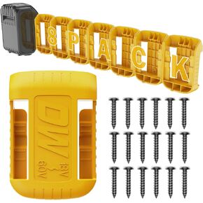8 Pack Battery Holder Compatible with Dewalt 20V Battery, Wall Mount Storage Rack for DCB200 DCB203 DCB204 DCB205 DCB606 DCB609 DCB612 Batteries - Garage, Work Van Organizer (with 24 Screws) in Saudi Arabia