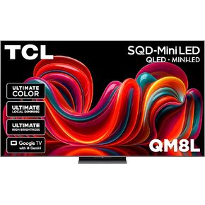 TCL 75 Inch Class QM8L Series | SQD-Mini-LED QLED Smart TV | 75QM8L, 2026 Model | 144Hz | Ultimate Color Brightness & Contrast | Google AI Bang & Olufsen | Voice Control Gaming Streaming Television in Kuwait