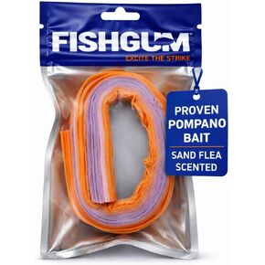 FishGum Surf Fishing Bait Strips for Saltwater Beach Fishing – Real Shrimp, Crab, Clam & Sand Flea Infused Scent – Artificial Cut Bait for Pompano, Redfish & Flounder in Saudi Arabia