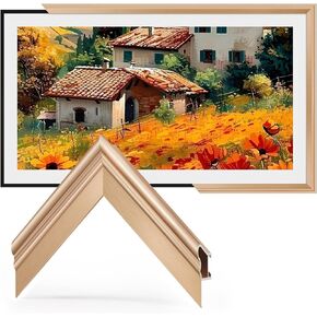 إطارات تلفزيون ديكو مقاس 55 بوصة فقط لأجهزة تلفزيون Samsung The Frame، إطار معدني بأنماط حديثة وبسيطة، سهلة التركيب، حواف قابلة للتبديل لديكور المنزل (تناسب أجهزة تلفزيون الإطار 2021-2026) in Kuwait