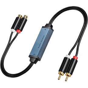Danfetsoy Ground Loop Noise Isolator RCA, Gold Coating RCA Connectors Aluminum Shell Audio Eliminating Humming Noise for car and Home Using in Different situations in Saudi Arabia