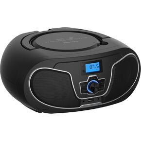 Philips CD Player Boombox, Dynamic Bass Boost with Bluetooth, FM Radio, USB Playback & AUX Input, Portable Top-Loading Boombox, Clear Stereo, RW/MP3 Compatible (Black) in Kuwait