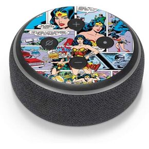 ملصق صوتي من Skinit متوافق مع Amazon Echo Dot 3 - تصميم DC Comics المرخص رسميًا من Wonder Woman Comic Blast in Kuwait